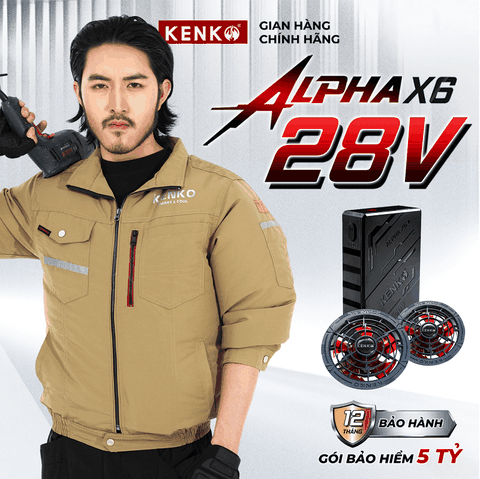 Áo điều hoà KENKO dài tay chất liệu vải taslan màu be trượt nước-SM24