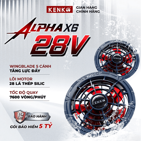 Quạt Kenko Alpha X6 28V công nghệ cải tiến cực mạnh, siêu mát