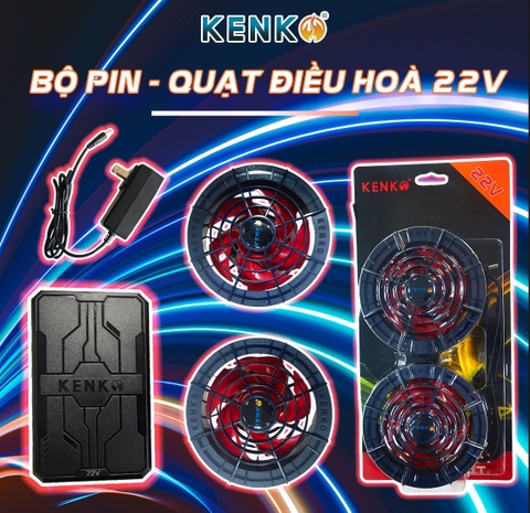Bộ pin quạt KENKO ALPHA X5 22V mạnh nhất, công nghệ quạt siêu êm
