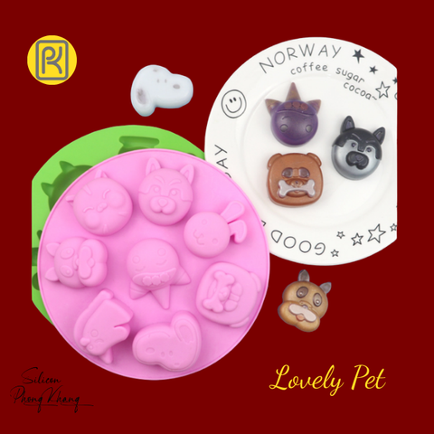 Khuôn silicon hình cún
