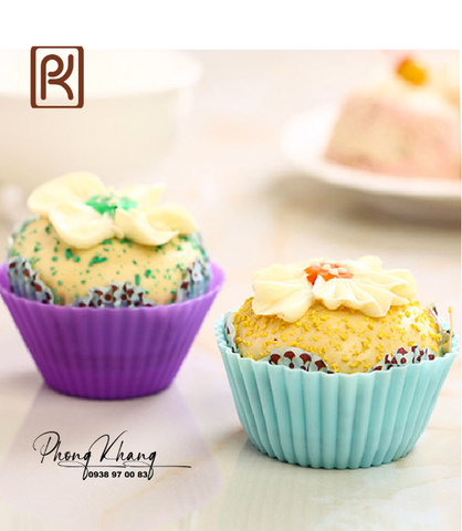 Combo 10 khuôn silicon làm bánh cupcake