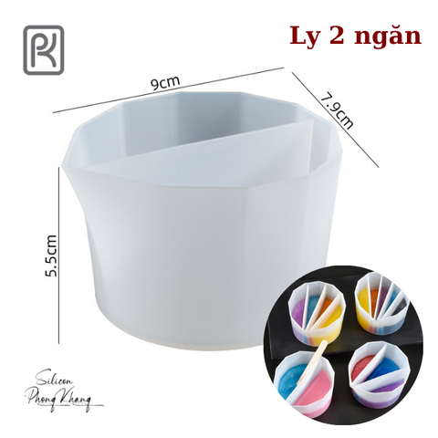 Ly silicon rau câu sơn thủy 2 ngăn
