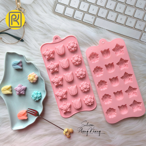 Khuôn silicon hoa tulip
