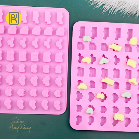 Khuôn silicon kẹo dẻo xe hơi