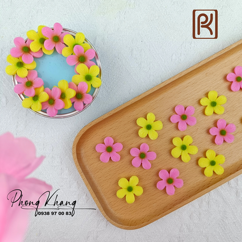 Khuôn silicon làm rau câu 12 hoa mai