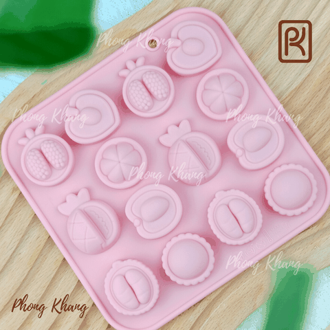 Khuôn silicon Phong Khang làm rau câu hình trái cây