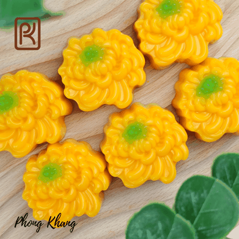 Combo 10 khuôn silicon 5cm làm rau câu hình hoa cúc đại đóa