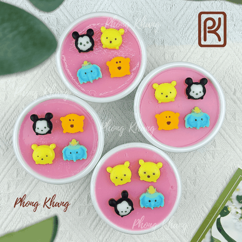 Khuôn silicon hình gấu Pooh, voi Dumbo và chuột Mickey