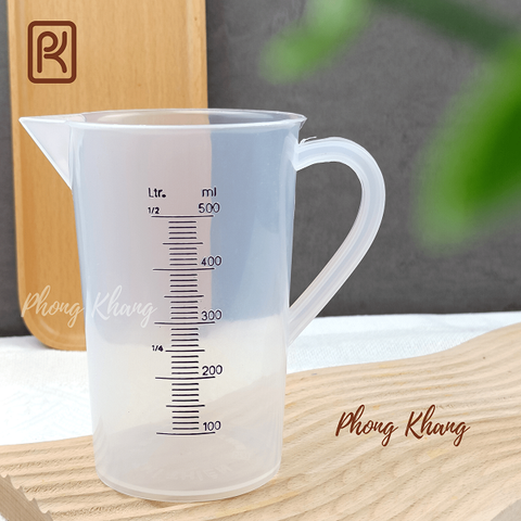 Ly pha chế dung tích 500ml dùng đong rau câu
