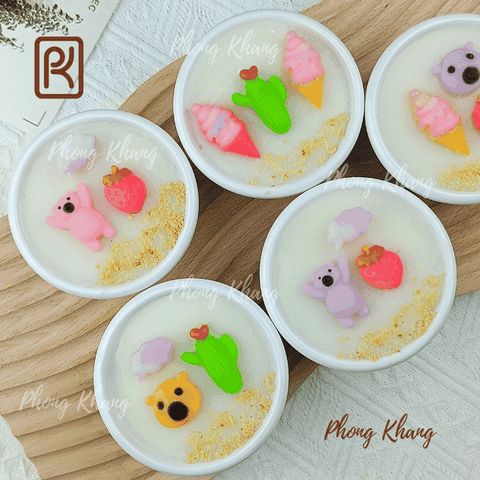 Khuôn silicon làm rau câu hình xương rồng và gấu