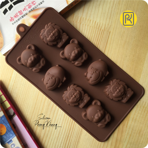 Khuôn silicon gấu và sư tử