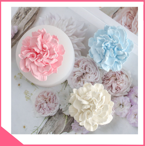 Khuôn silicon 4d hoa mẫu đơn xoắn