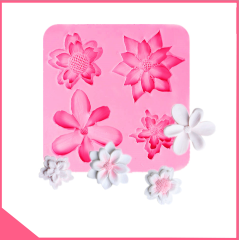 Khuôn silicon 4d làm rau câu nhiều hoa kiểu