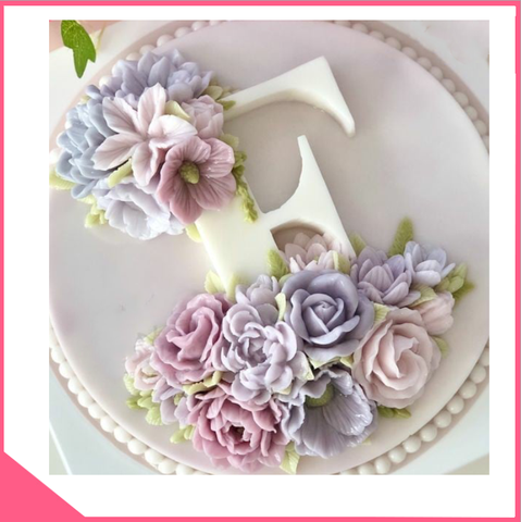 Mica chữ rau câu alphabet - chữ F