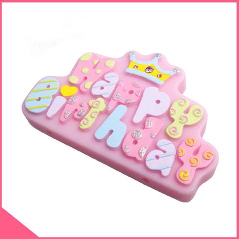 Khuôn silicon 3d làm rau câu chữ happy birthday