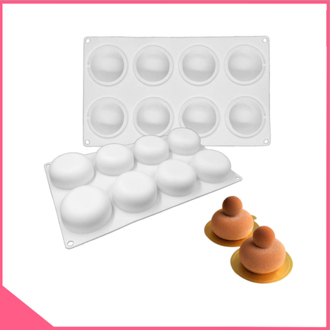 Khuôn silicon làm pudding hình tròn dẹp