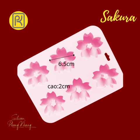 Khuôn silicon hoa anh đào