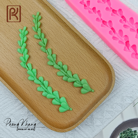 Khuôn silicon lá chuỗi ngọc dài