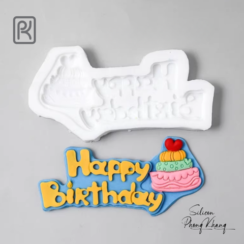 Khuôn silicon chữ happpy birthday