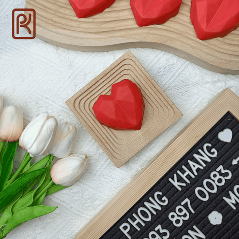 Khuôn silicon hình trái tim kim cương