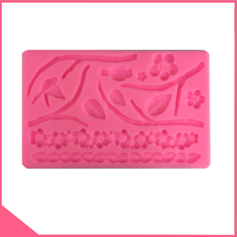 Khuôn silicon 3d  làm rau câu ốp bánh hoa mai