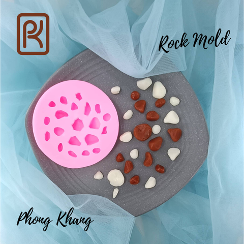 [Ảnh thực] Khuôn silicon 4d Phong Khang làm rau câu hình viên sỏi đá