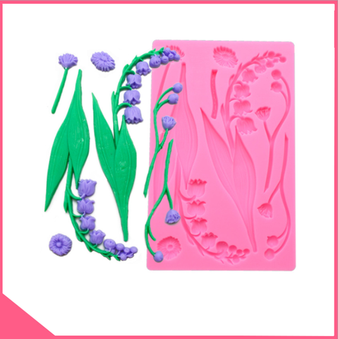 Khuôn silicon 3d làm rau câu chùm hoa linh lan