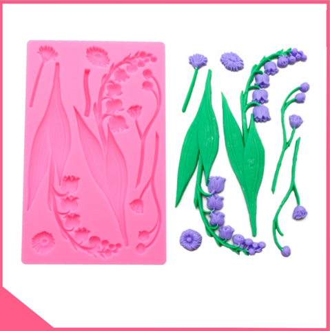 Khuôn silicon 3d làm rau câu chùm hoa linh lan