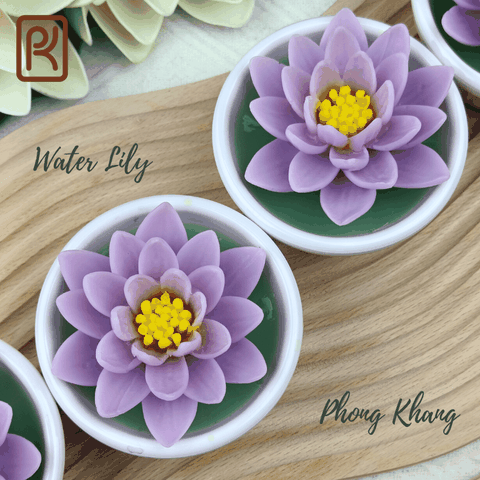 Khuôn silicon 4d Phong Khang làm rau câu hình hoa súng