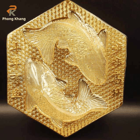 [Không kèm khuôn- Gía hộp] Hộp đựng rau câu Phong Khang hình 2 cá chép lớn