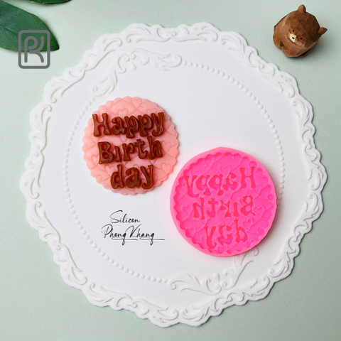 Khuôn silicon chữ happy birthday