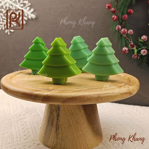 Khuôn silicon làm rau câu noel cây thông