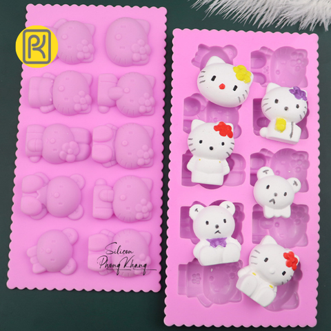 Khuôn silicon mèo Kitty