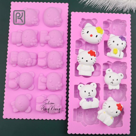 Khuôn silicon mèo Kitty
