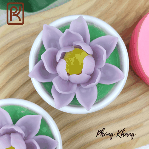 Khuôn silicon 4d Phong Khang hình hoa sen cánh mỏng