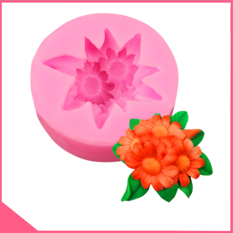 Khuôn silicon 4d làm chùm hoa cúc nhỏ