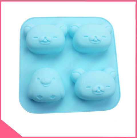 Khuôn silicon gấu rilakkuma và vịt vàng