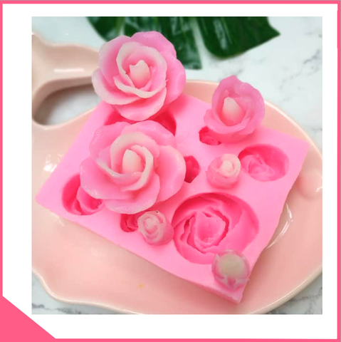 Khuôn silicon 4d nụ hoa hồng