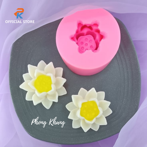 Khuôn silicon 4d làm rau câu hoa sen