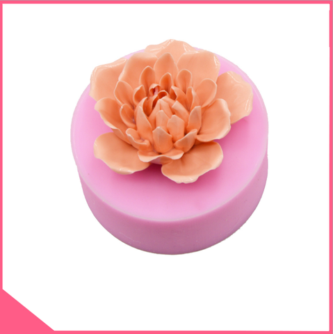 Khuôn silicon 4d làm rau câu hoa mẫu đơn