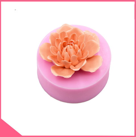 Khuôn silicon 4d làm rau câu hoa mẫu đơn