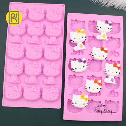 Khuôn silicon mèo kitty