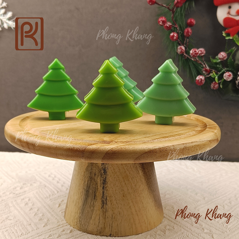 Khuôn silicon làm rau câu noel cây thông