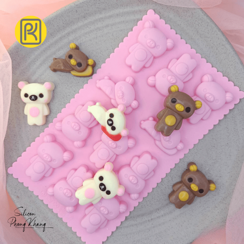 Khuôn silicon gấu rilakkuma