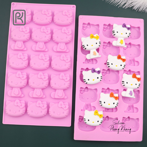 Khuôn silicon mèo kitty