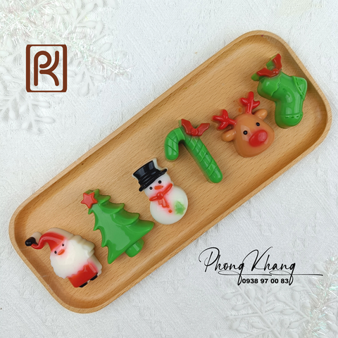 Khuôn silicon làm rau câu hình noel