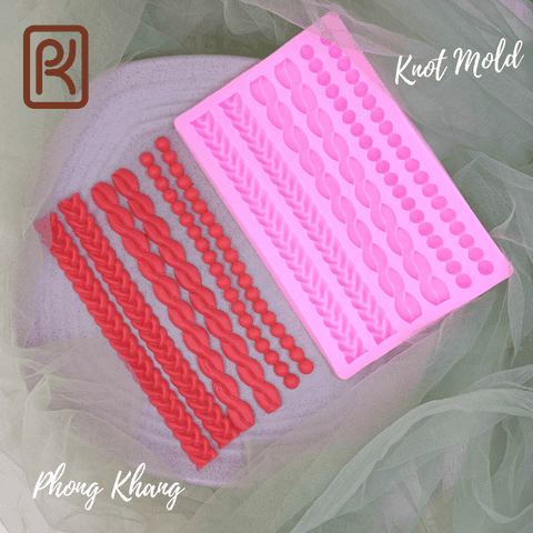 [Ảnh thực tế] Khuôn silicon 4d Phong Khang làm rau câu viền chân bánh nhiều kiểu