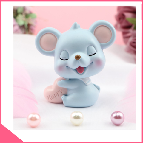 Khuôn silicon 4d làm rau câu chuột trai ôm tim