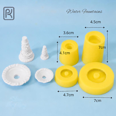 Set khuôn silicon thác nước trung nhỏ
