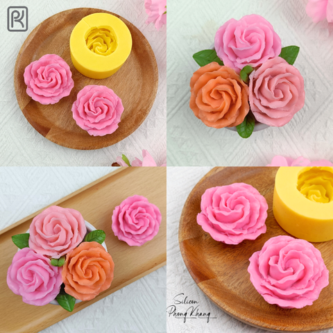 Khuôn silicon hoa hồng xoắn